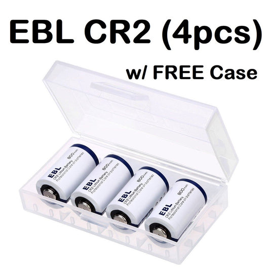 EBL CR2 (4pc) Photo Battery Lithium 3V 800mAh Single Use CR-2 CR 2 Lithium Batteries 3 Volts