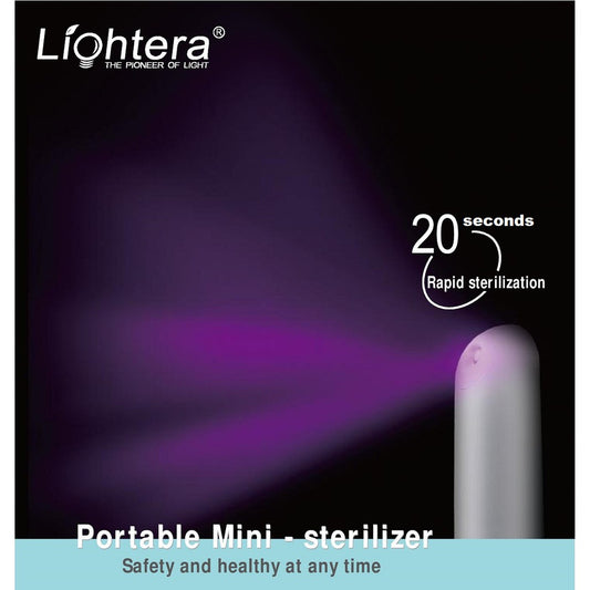 Portable Mini Sterilizer UVC LED Stick 20 Seconds Quick Action Pocket Size USB Rechargeable Lightera