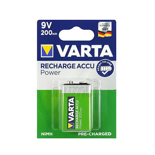 Varta 9V Rechargeable Battery 56722 R2U (1 pc) 200mAh Rechargeable Batteries HR9V