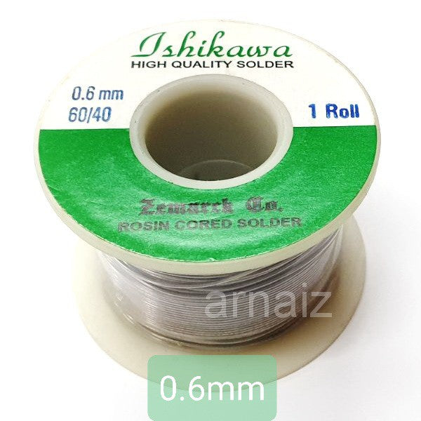 Ishikawa Soldering Lead 0.6mm QUICK MELT 60/40 Tin Lead Rosin Core Solder Soldering Ichikawa Welding