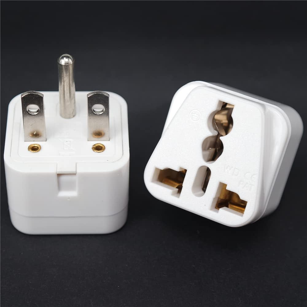 Adapter for Aircon Power Outlet Plug 1pc Nema 6-15P US Travel Adapter Universal Socket 3 Prong WHITE