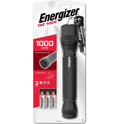 Energizer Tactical LED Torch TAC 1000 Ultra Tactical Flashlight 6 AA Batteries Included 1000 Lumens