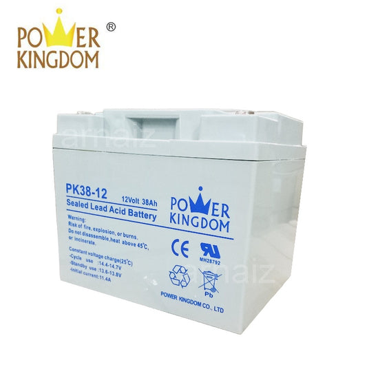 Power Kingdom 12v 38Ah SLA Rechargeable Battery PK38-12 Valve Regulated Sealed Lead-Acid Battery