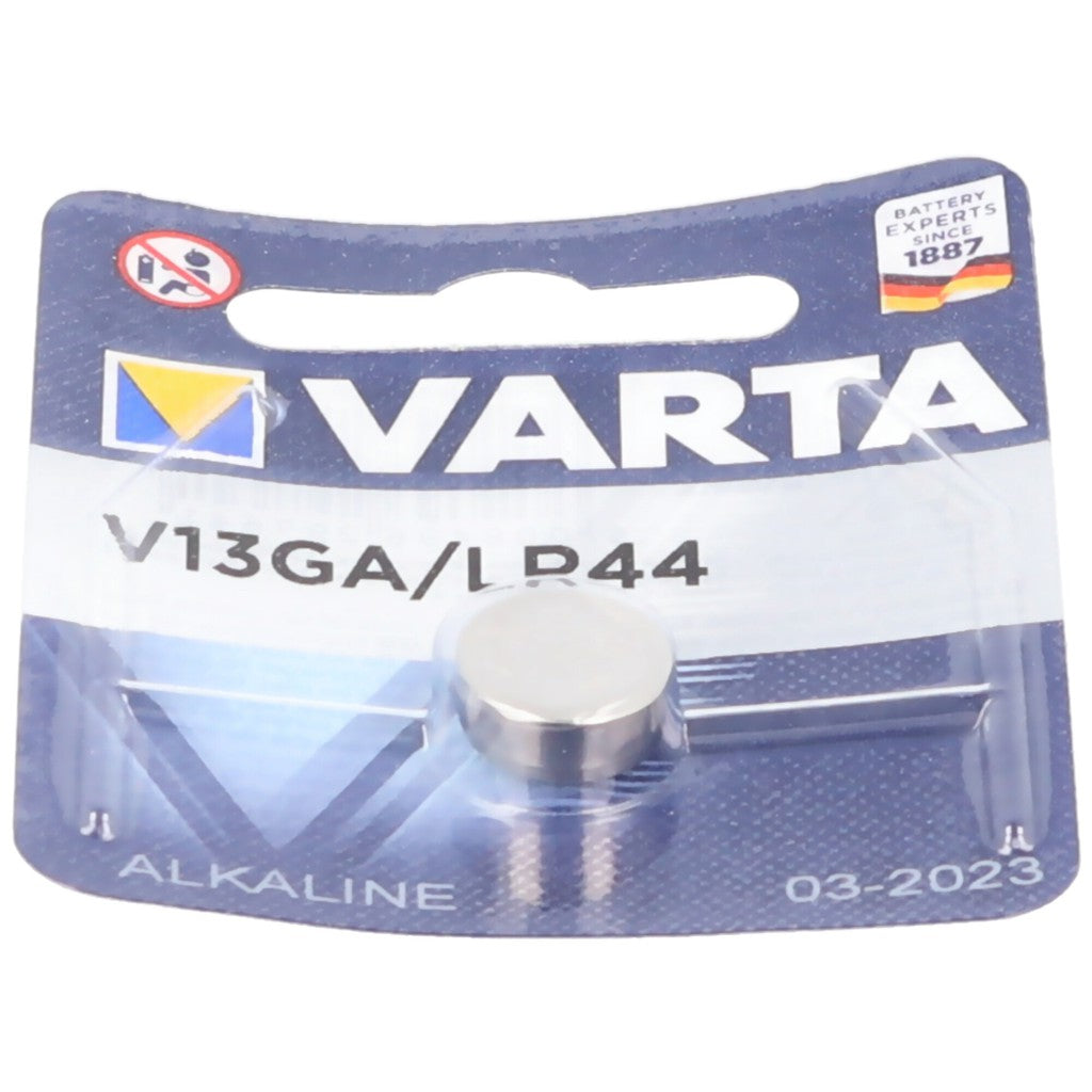 Varta V13GA LR44 (1pc) 1.5v Alkaline Button Cell Battery in Blister Pack Varta V 13GA LR 44 4276