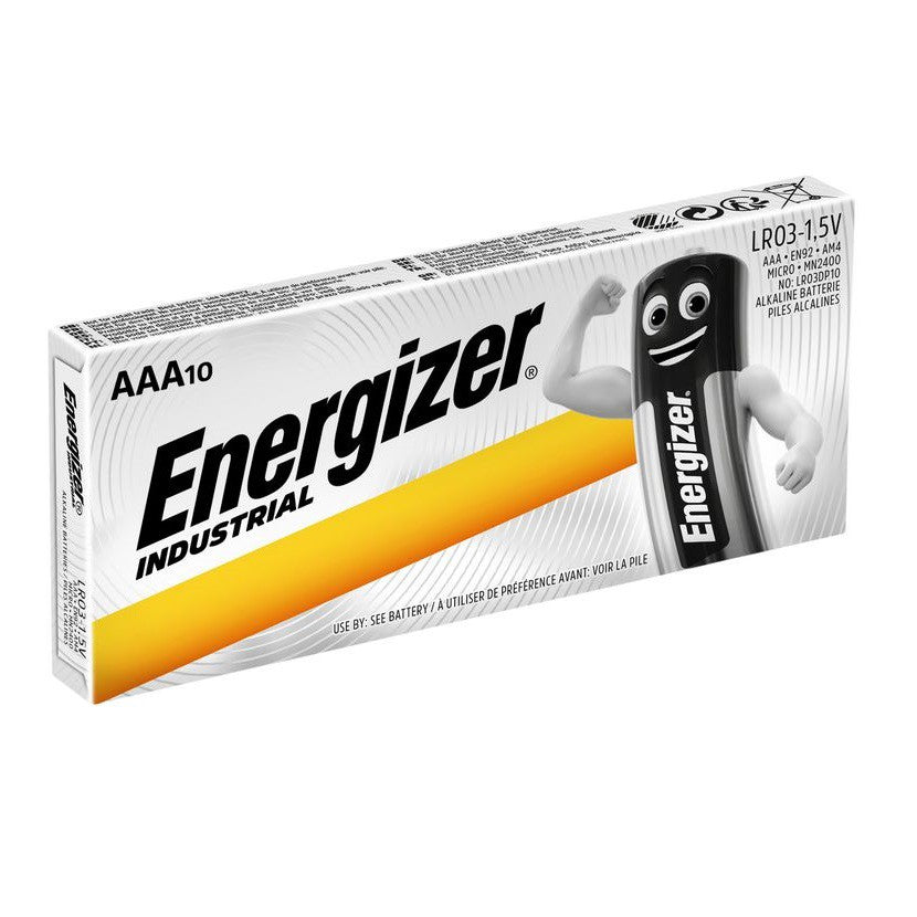 Energizer AAA (10pcs) Alkaline Industrial Battery MN2400 1.5V LR03 Batteries 10 pieces per box