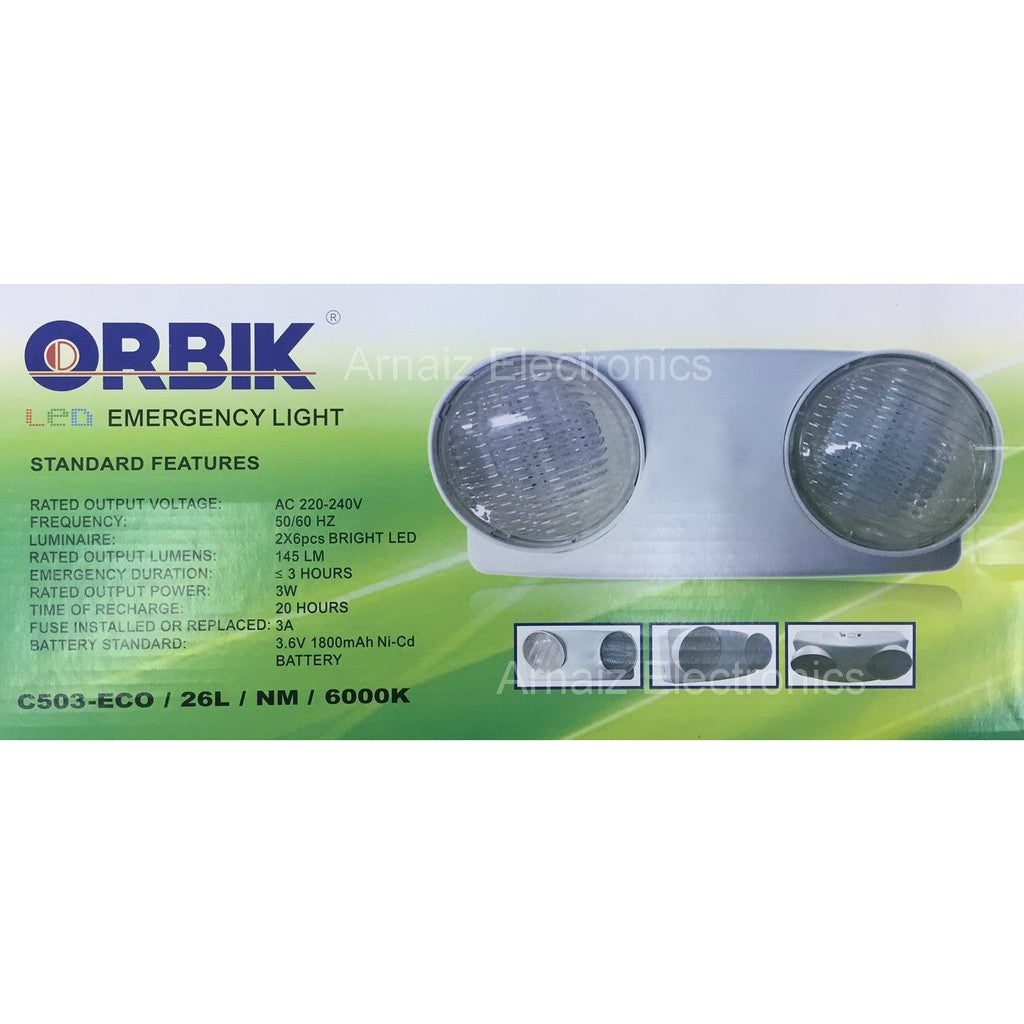 Orbik C503 LED Emergency Light Lamp Rechargeable High Power Bright Led