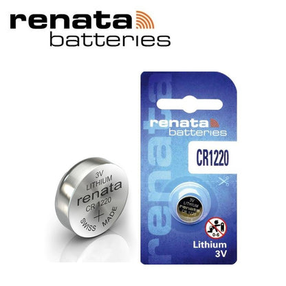 Renata CR1220 (1pc) 3v Lithium Button Cell Battery in Blister Pack CR 1220 Batteries 6220