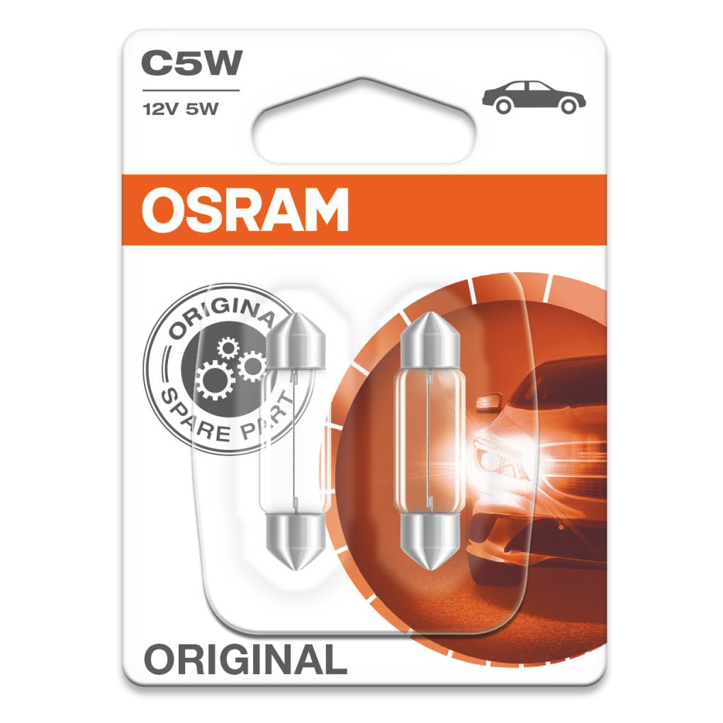 Osram 6418 02B (2pcs) C5W 5W 12V SV8.5-8 239 Halogen Bulb Automotive Lighting Car Bulb Original