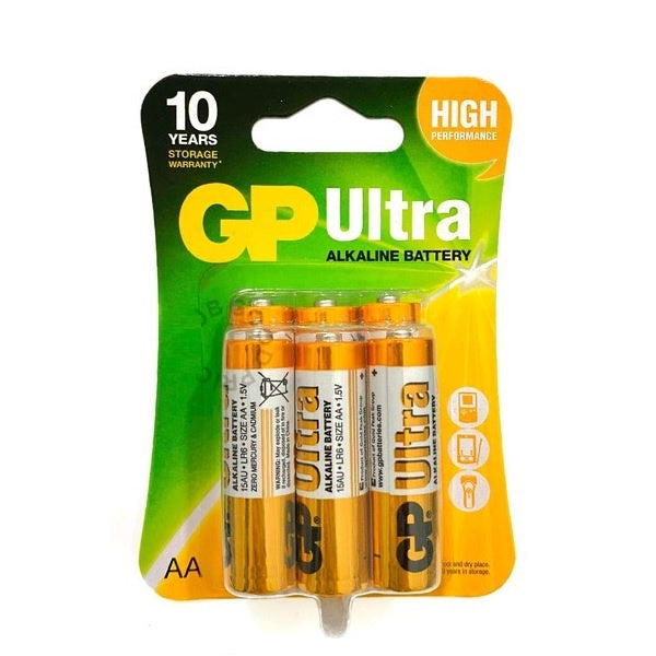 GP Ultra AA Alkaline (6pcs) Battery LR6 15AU