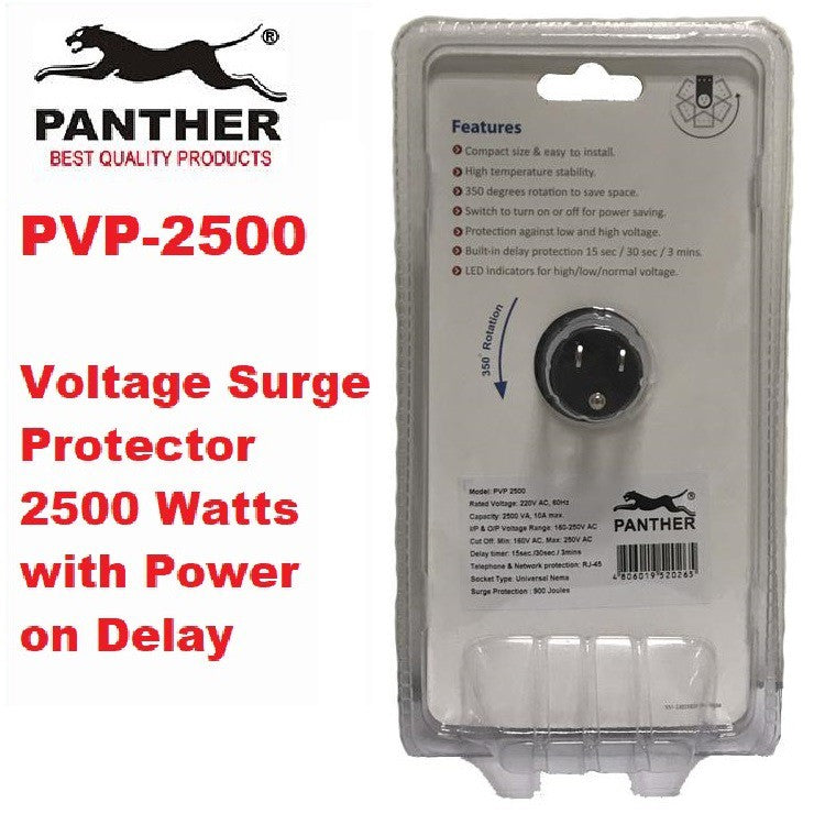 Panther PVP-2500 Voltage Surge Protector 2500 Watts with Power on Delay PVP2500 PVP 2500