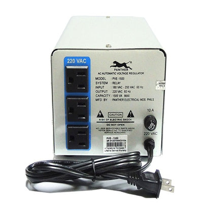 Panther AVR 1500W Relay Type Automatic Voltage Regulator PVE-1500 PC Computer Desktop Laptop TV AVR