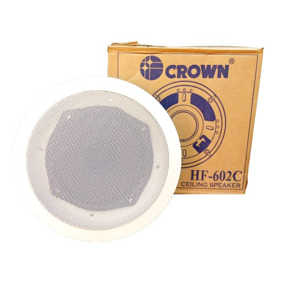 Crown HF-602C Ceiling Speaker 6 Inches 20Watts 8 Ohms Extended Range Original HF602C HF 602C HF602-C
