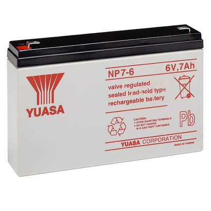 Yuasa 6V 7Ah SLA Rechargeable Battery NP7-6 Valve Regulated Sealed Lead-Acid Battery Toy Car Toycar