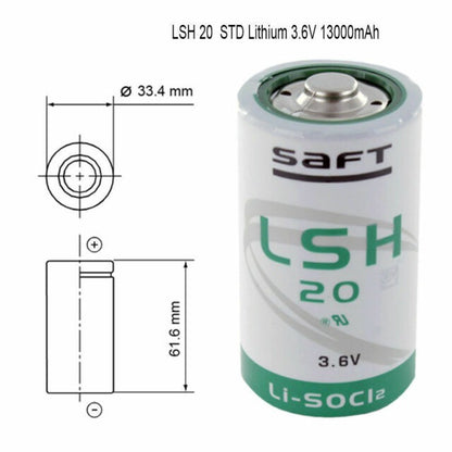 Saft LSH20 3.6v size D Lithium Battery - non Rechargeable