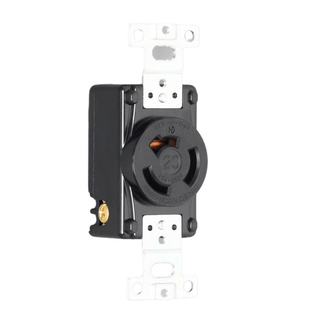 American Denki 3220 Locking Outlet 20A 250V 3 Pole 3 Wire Receptacle