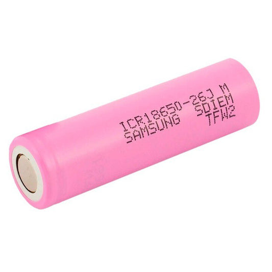 Samsung 18650 2600mAh ICR18650-26JM Flat Top Rechargeable Battery