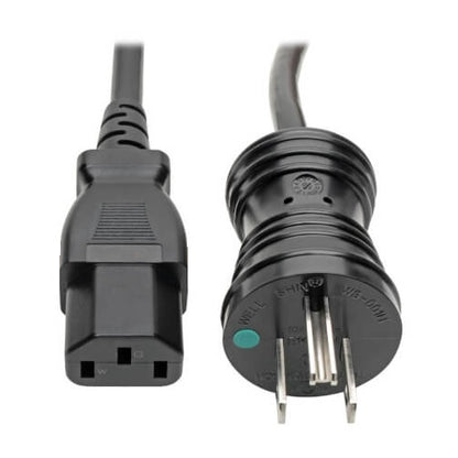 Hospital Grade Power Cord NEMA5 15P TO C13 AWG 18 1.5 Meters Green Dot NEMA5-5P 1.5m Black