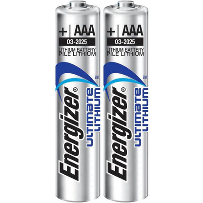 Energizer AAA Lithium (2 pcs) Battery in Original Blister Pack Ultimate Lithium Batteries AAA L92