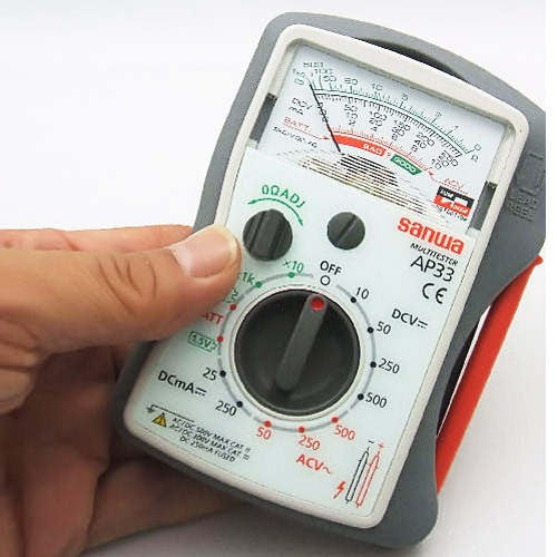 Sanwa AP33 Analog Multitester Slim & compact Small pocket size Multimeter