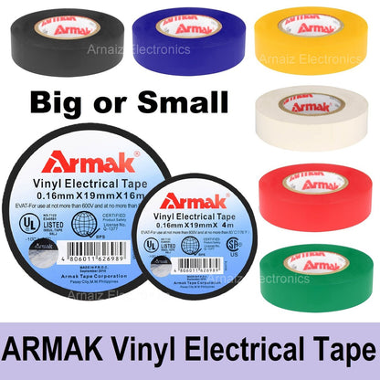 Armak Electrical Tape (Original) Big Small Armak Vinyl Electrical Tape 0.16mm x 19mm x 16m or 4m