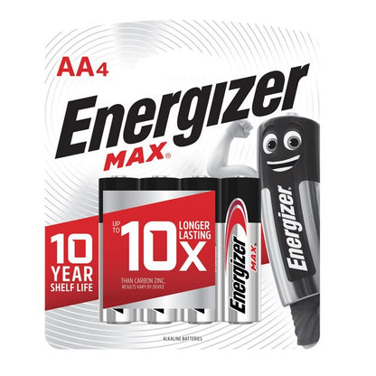 Energizer AA Batteries (12 pcs) Energizer MAX AA Alkaline Battery Original Sealed in Blister Pack