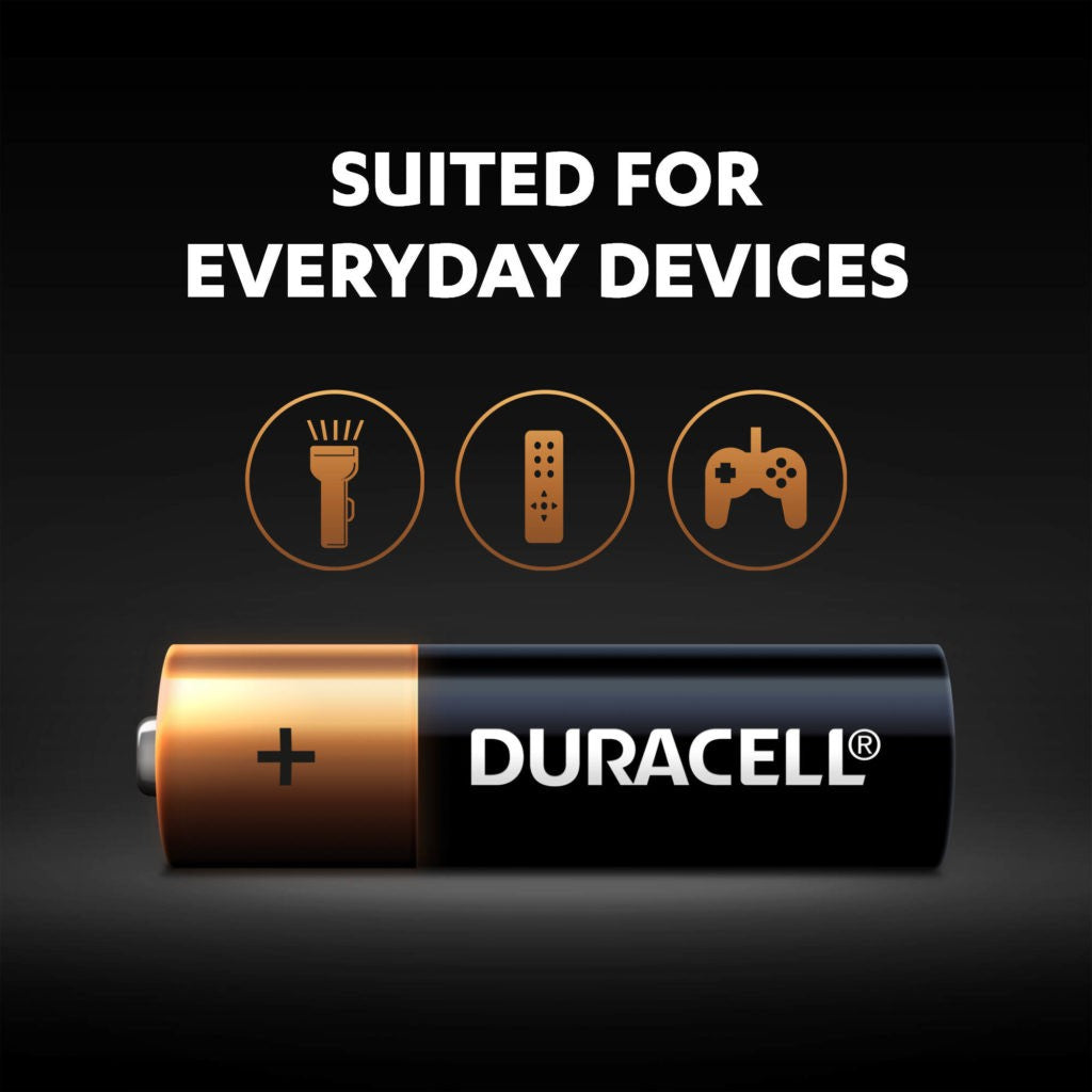 Duracell AAA Battery (4 pcs) CopperTop AAA Alkaline 1.5V Batteries Triple A Battery 1.5 volts