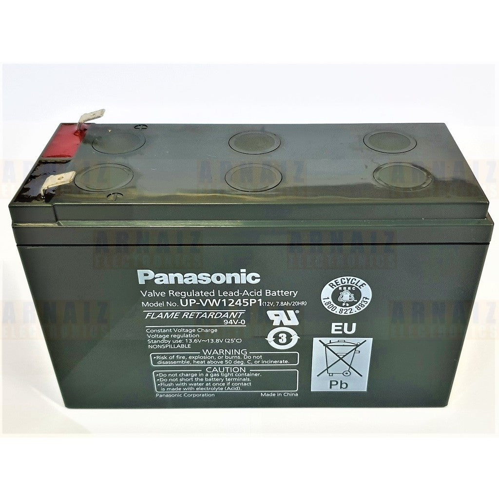 Panasonic 12V 7.8Ah 45W SLA Rechargeable UPS Battery UP-VW1245P1 Valve Regulated Sealed Lead-Acid Ba