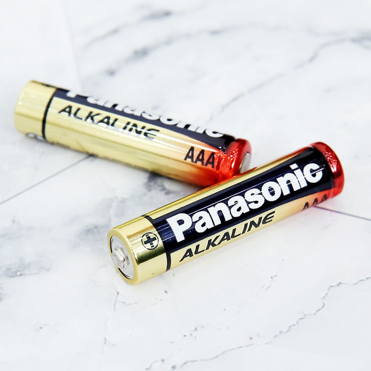 Panasonic AAA (2pcs) Battery Alkaline Long Lasting 1.5V LR03T/2B Panasonic Batteries in Blister Pack