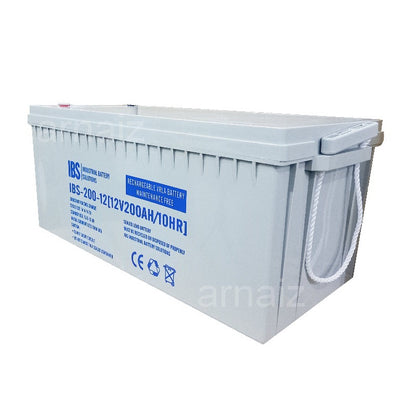 IBS 12V 200AH Solar Rechargeable IBS-200-12  Valve Regulated Lead Acid VRLA Battery Maintenance Free