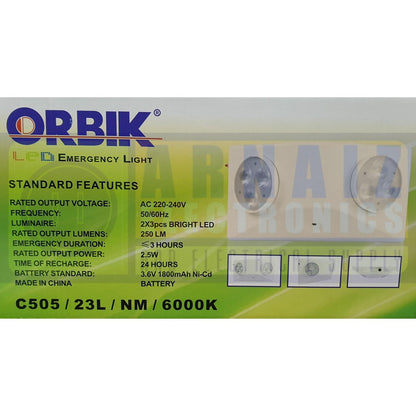 Orbik C-505 Triple Optics Rechargeable Led Emergency Lamp C505