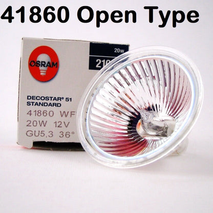 OSRAM Decostar 51 MR16 Halogen Bulb 51S GU5.3 12V 20W Germany Osram 41860 44860 WFL Dichroic Lamp