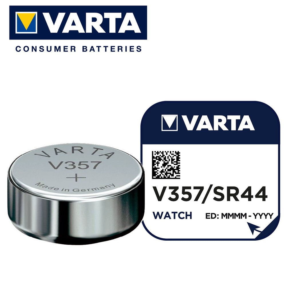 Varta V357 SR44 (1pc) 1.55v Silver Oxide Button Cell Battery Varta V 357 V13GS SR44W