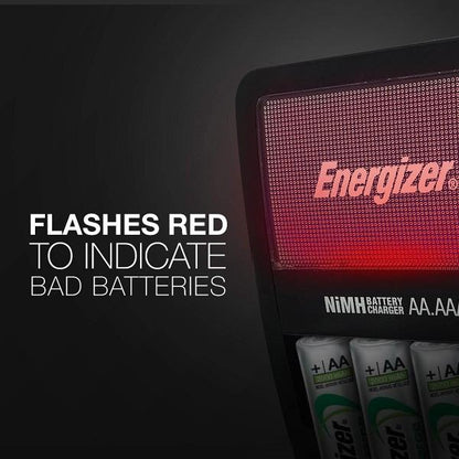 Energizer Battery Charger Recharge MAXI for AA and AAA CHVCM4 with free 4 pcs Rechargeable AA