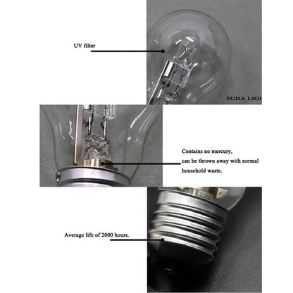 Dimmable 220V Retro E27 A55 Classic Halogen Tungsten Lamp Energy Saving Bulb Warm White 3000K