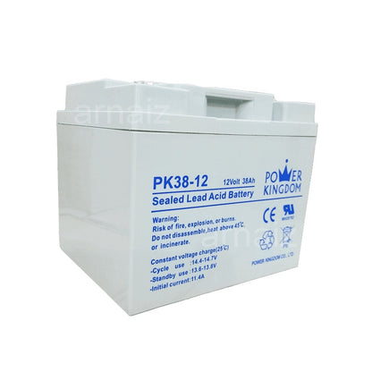 Power Kingdom 12v 38Ah SLA Rechargeable Battery PK38-12 Valve Regulated Sealed Lead-Acid Battery