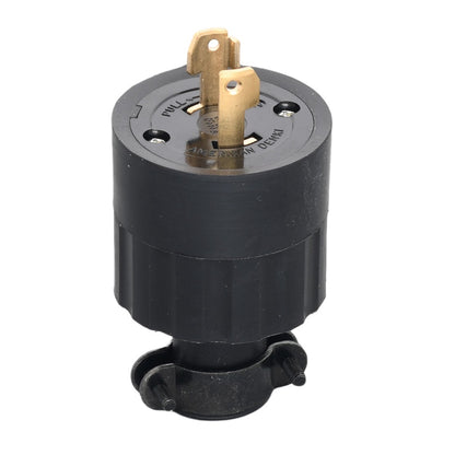 American Denki 2322R Locking Plug 30A 250V 2 Pole 2 Wire Rubber Housing