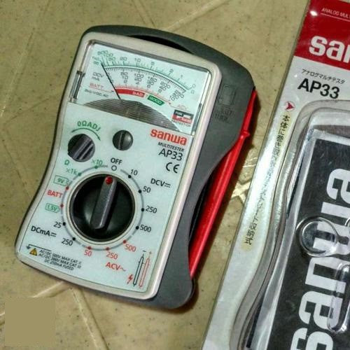 Sanwa AP33 Analog Multitester Slim & compact Small pocket size Multimeter