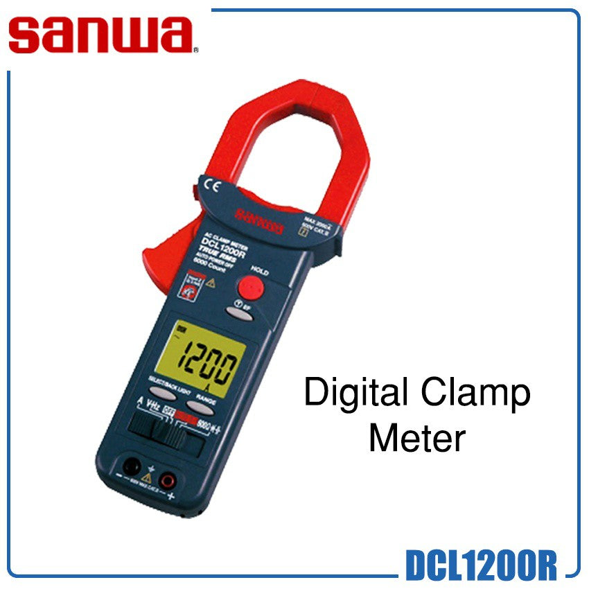 Sanwa DCL1200R AC + True RMS Digital Clamp Meter, 1200A AC, 600V AC-DC