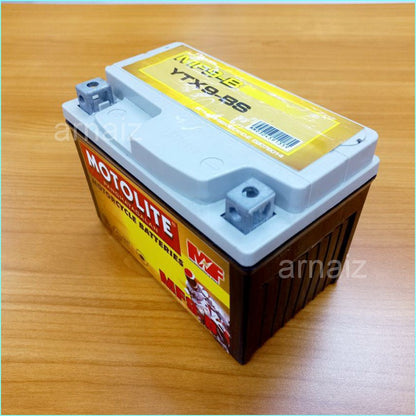 Motolite MF9-B Maintenance Free Motorcycle Battery YTX9-BS MF9B YTX9B Battery