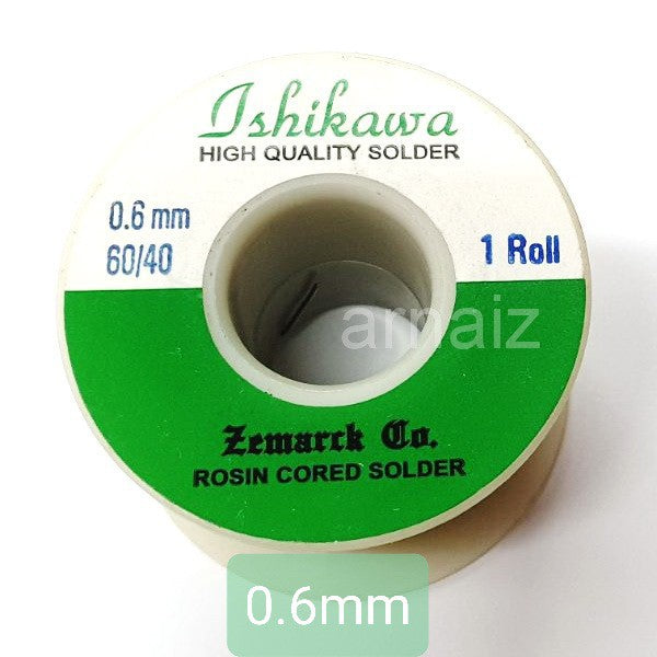 Ishikawa Soldering Lead 0.6mm QUICK MELT 60/40 Tin Lead Rosin Core Solder Soldering Ichikawa Welding