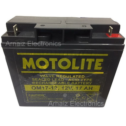 Motolite 12v 17Ah SLA Rechargeable Battery OM17-12 Wheelchair Jet Ski Valve Regulated Sealed Lead