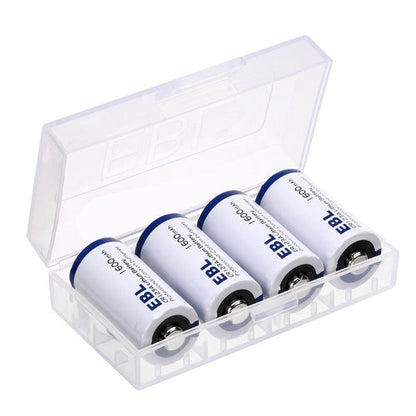 EBL CR123A (4 pcs) Photo Battery LN-CR123 Lithium 3V 1600mAh SINGLE USE 123A 123 Lithium Batteries