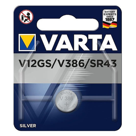 Varta V12GS V386 SR43 (1pc) 1.55v Silver Oxide Button Cell Battery Varta V 12GS V 386 SR 43 4178