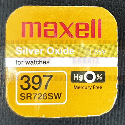 Maxell SR726SW Silver Oxide Battery 1.55V Mercury free 397 Battery