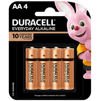 Duracell AA (4 pcs) Battery Everyday Alkaline Batteries Duracell AA Batteries LR6 Double A Battery