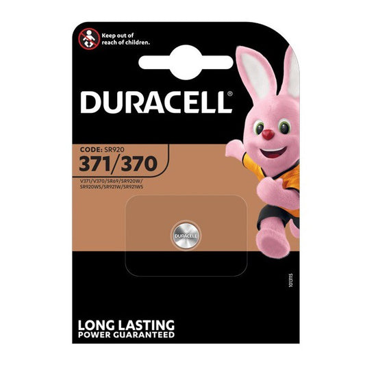 Duracell SR920 371 370 (1pc) 1.5v Silver Oxide Button Cell Battery in Blister Pack V371 V370 SR69