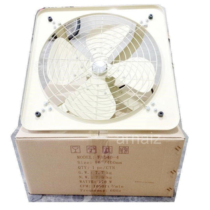 Tailee FAD 40-4G Ventilating Fan Exhaust Fan 16" Industrial Type with Grill