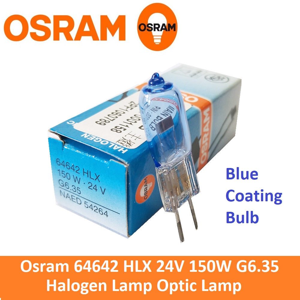 Osram 64642 HLX 150w 24v G6.35 NAED 54264  Blue Coating Bulb Halogen Lamp Peanut Bulb