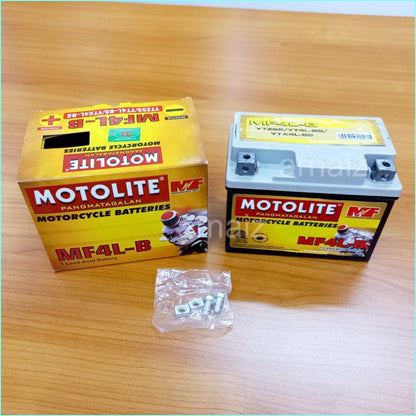 Motolite MF4L-B Maintenance Free Motorcycle Battery YTZ5S YT4L-BS YTX4L-BS MF4LB YTX4L