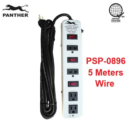 Panther Extension Cord Voltage Surge Protector with Line Filter 5 meters PSP-0896 PSP 0896 PSP0896